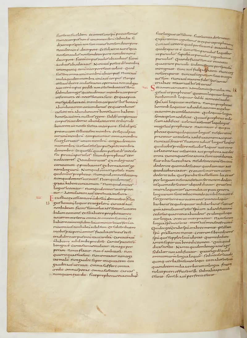 Vivian Bible, Hebrews 1 (folio 796) by Master C. (Vivian Bible illuminator) depicting Hebrews 1
