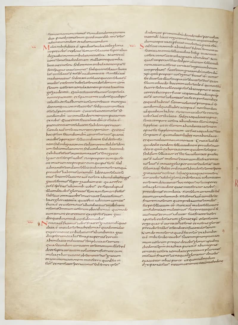 Vivian Bible, Hebrews 10 (folio 802) by Master C. (Vivian Bible illuminator) depicting Hebrews 10