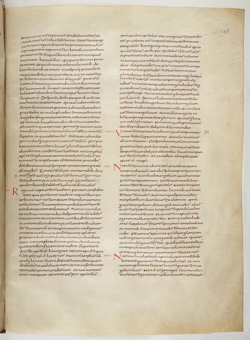 Vivian Bible, Hebrews 13 (folio 803) by Master C. (Vivian Bible illuminator) depicting Hebrews 13