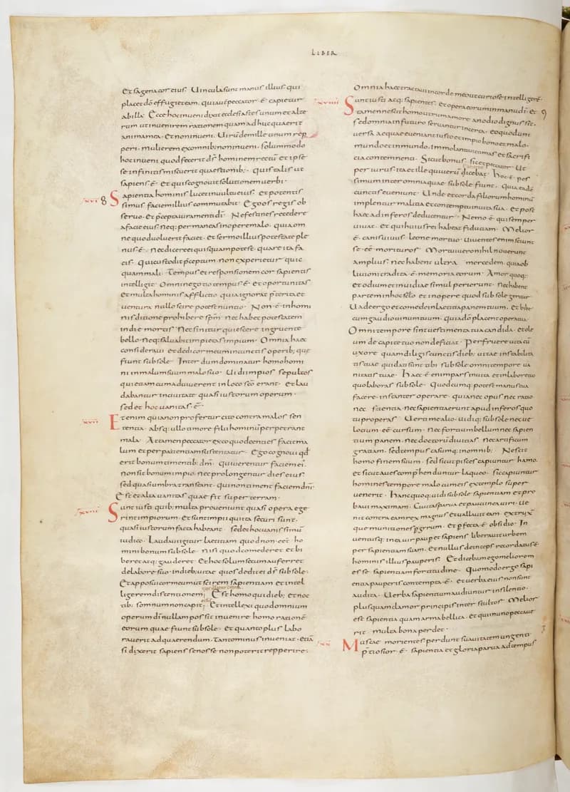 Vivian Bible, Isaiah 1 (folio 492) by Master C. (Vivian Bible illuminator) depicting Isaiah 1