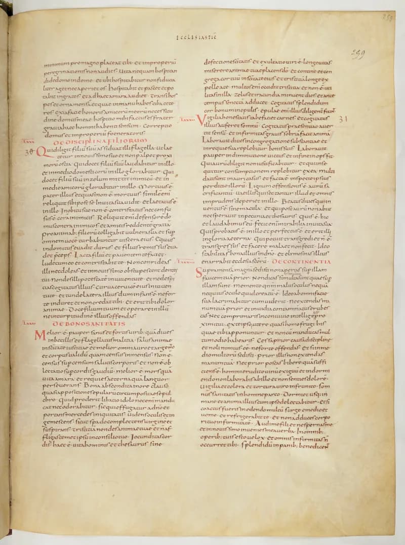 Vivian Bible, Isaiah 54 (folio 525) by Master C. (Vivian Bible illuminator) depicting Isaiah 54