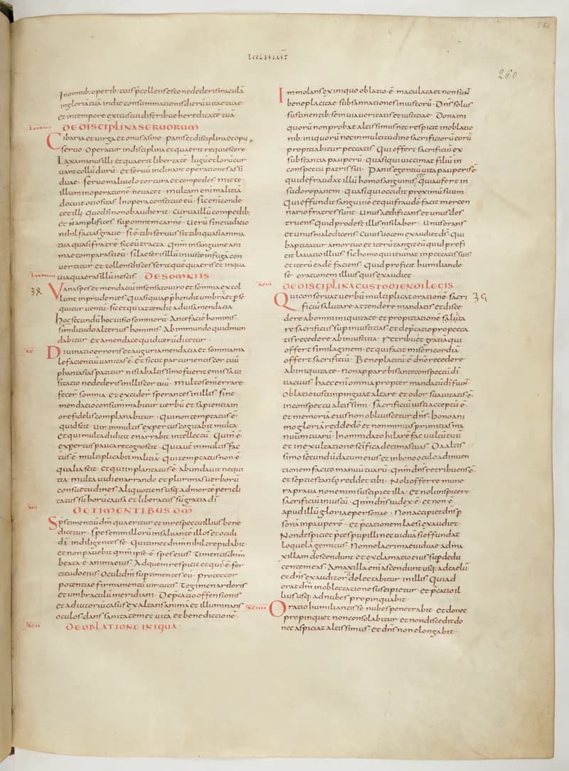 Vivian Bible, Isaiah 58 (folio 527) by Master C. (Vivian Bible illuminator) depicting Isaiah 58