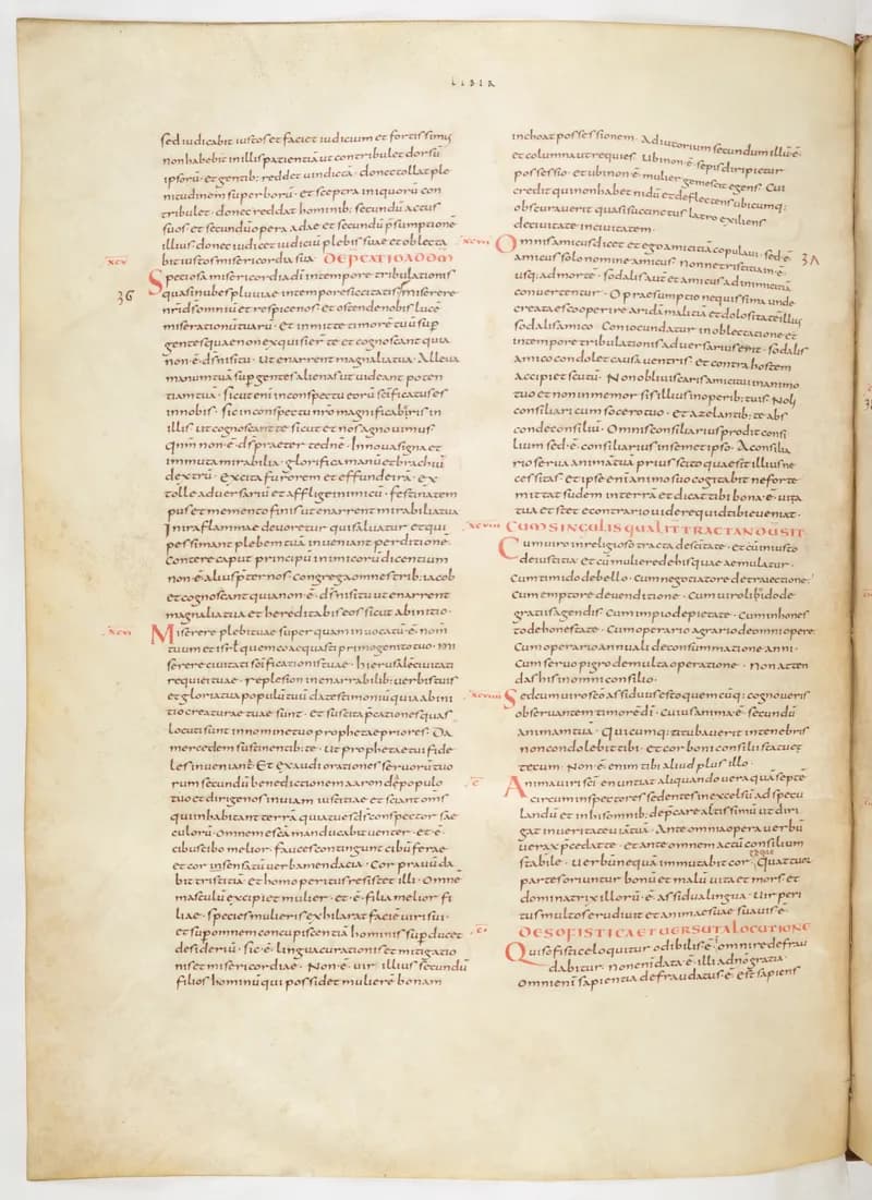 Vivian Bible, Isaiah 59 (folio 528) by Master C. (Vivian Bible illuminator) depicting Isaiah 59