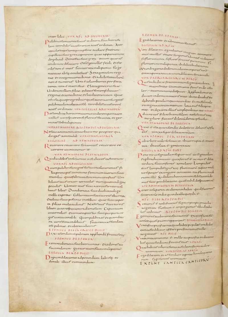 Vivian Bible, Isaiah 8 (folio 496) by Master C. (Vivian Bible illuminator) depicting Isaiah 8