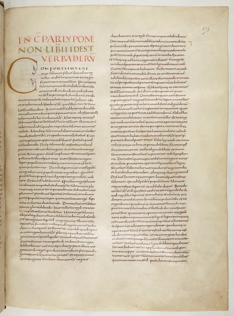 Vivian Bible, Jeremiah 36 (folio 555) by Master C. (Vivian Bible illuminator) depicting Jeremiah 36