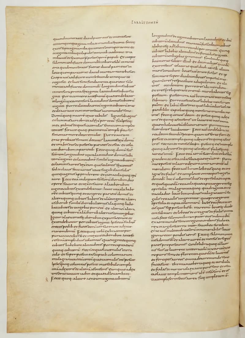 Vivian Bible, Jeremiah 39 (folio 556) by Master C. (Vivian Bible illuminator) depicting Jeremiah 39