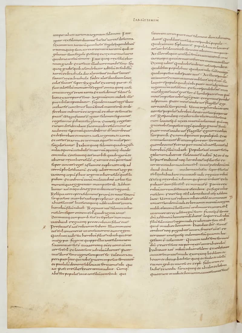 Vivian Bible, Jeremiah 45 (folio 560) by Master C. (Vivian Bible illuminator) depicting Jeremiah 45