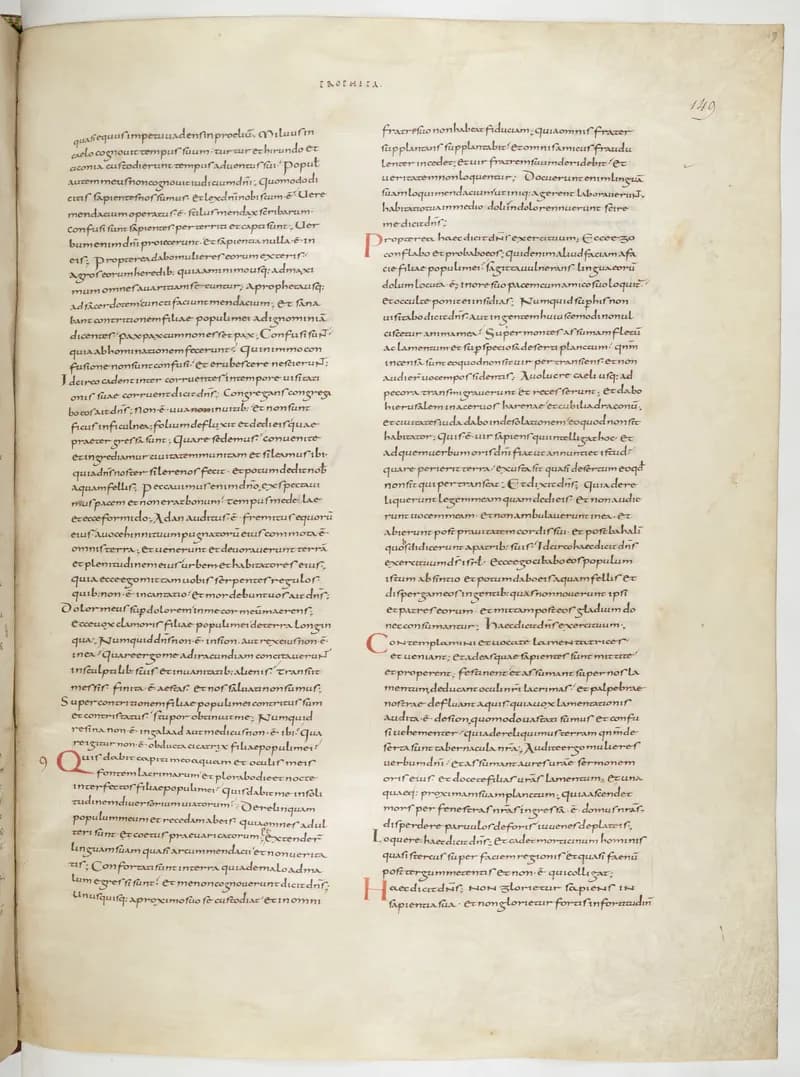 Vivian Bible, Job 12 (folio 305) by Master C. (Vivian Bible illuminator) depicting Job 12