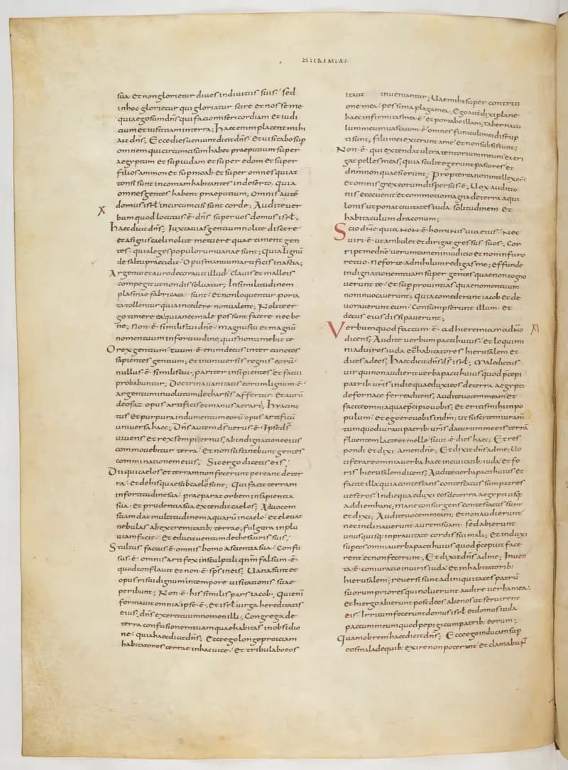 Vivian Bible, Job 13 (folio 306) by Master C. (Vivian Bible illuminator) depicting Job 13