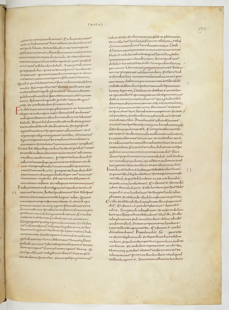 Vivian Bible, Job 15 (folio 307) by Master C. (Vivian Bible illuminator) depicting Job 15