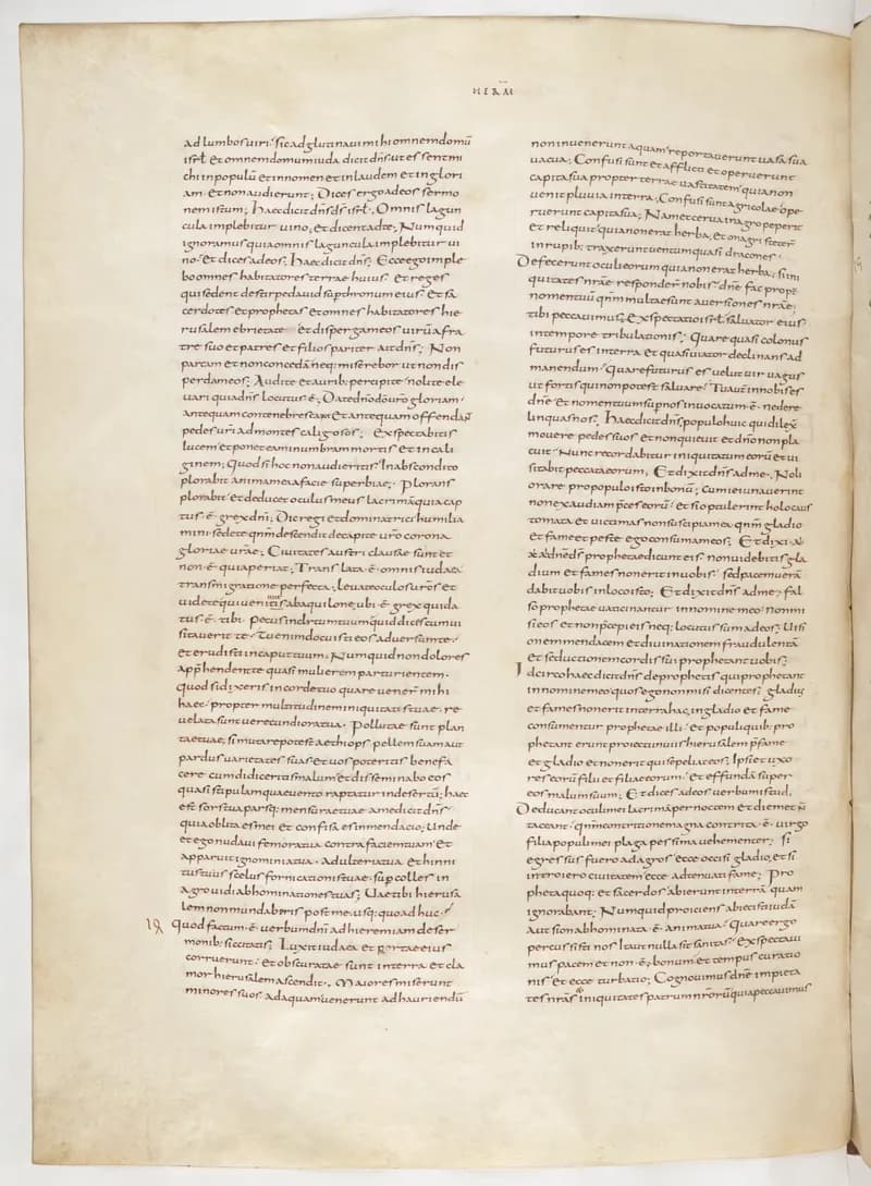 Vivian Bible, Job 17 (folio 308) by Master C. (Vivian Bible illuminator) depicting Job 17