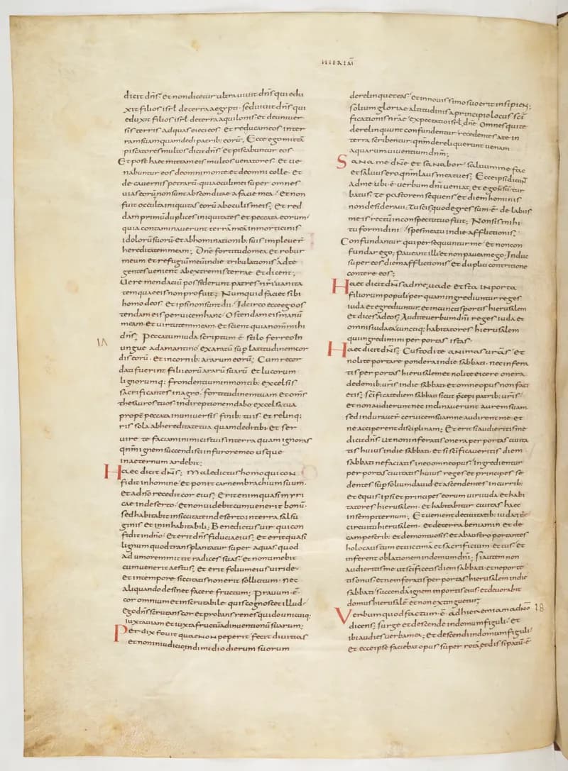 Vivian Bible, Job 20 (folio 310) by Master C. (Vivian Bible illuminator) depicting Job 20