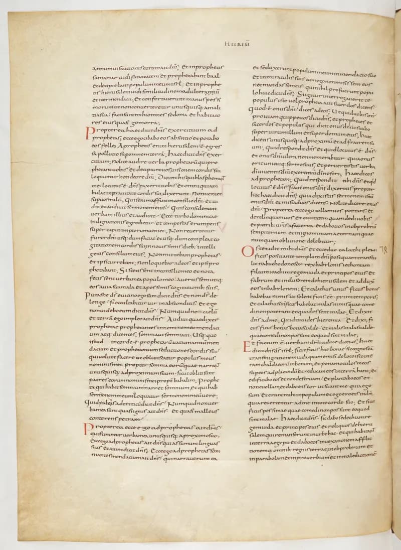 Vivian Bible, Job 26 (folio 314) by Master C. (Vivian Bible illuminator) depicting Job 26