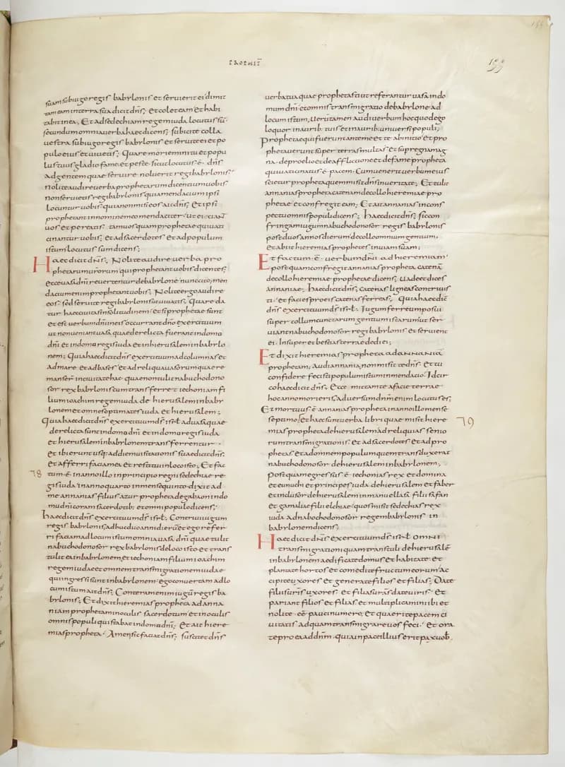 Vivian Bible, Job 31 (folio 317) by Master C. (Vivian Bible illuminator) depicting Job 31