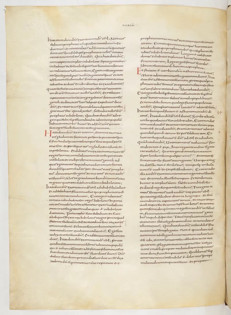 Vivian Bible, Job 33 (folio 318) by Master C. (Vivian Bible illuminator) depicting Job 33