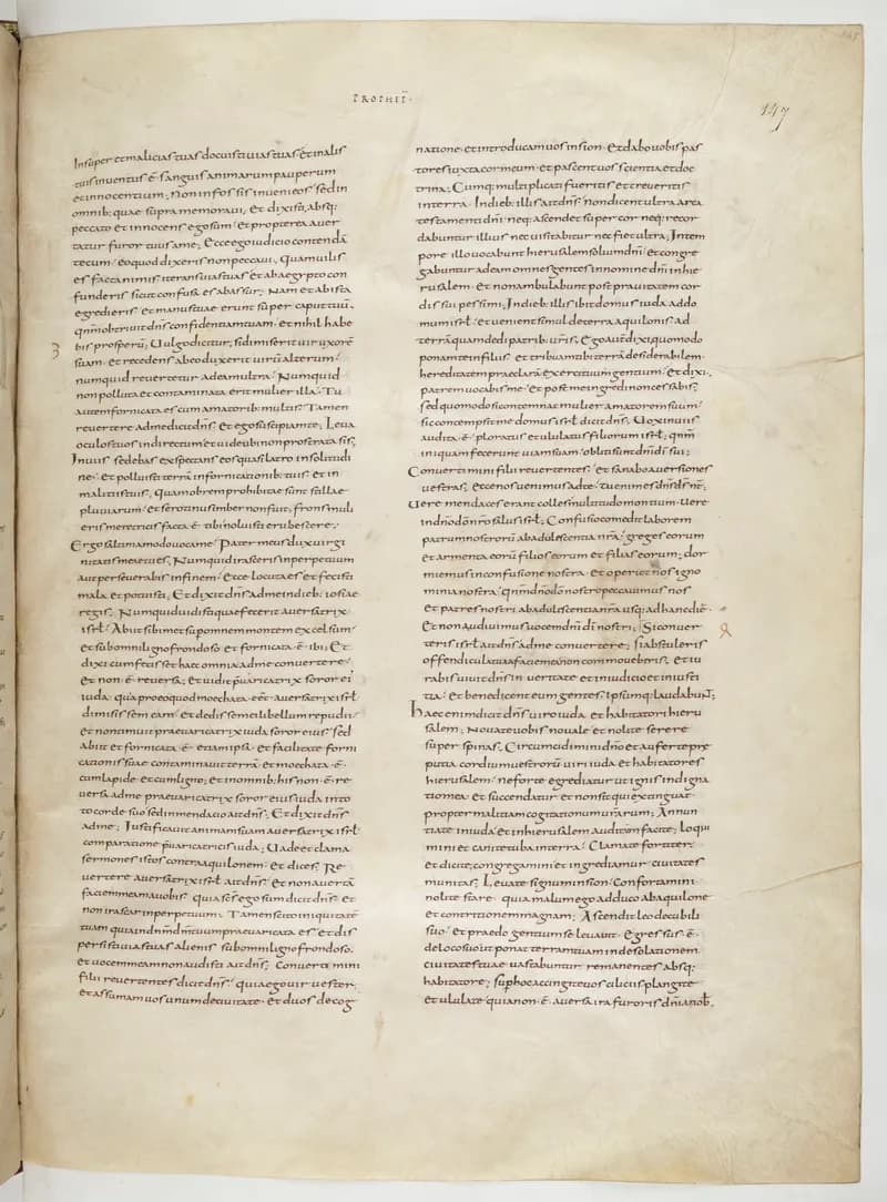 Vivian Bible, Job 6 (folio 301) by Master C. (Vivian Bible illuminator) depicting Job 6