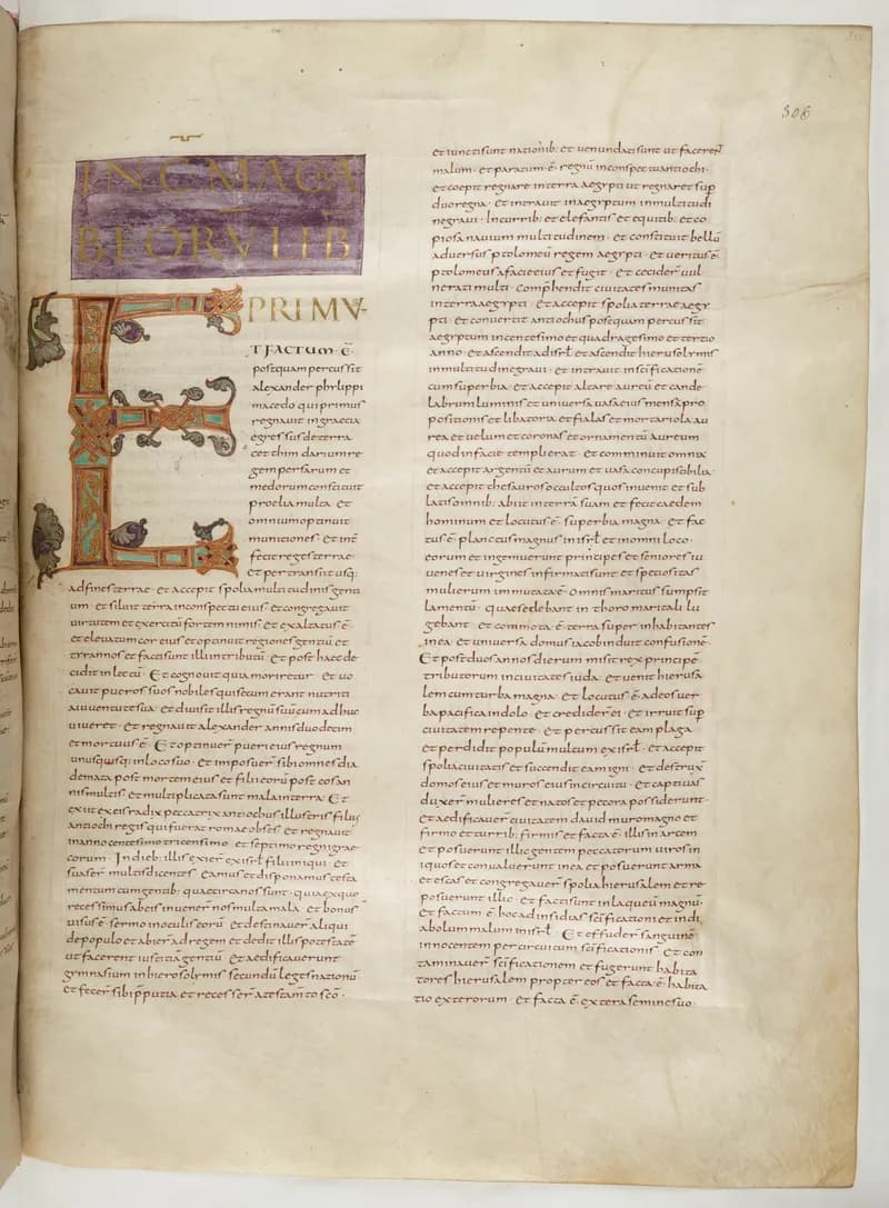 Vivian Bible, Joel 3 (folio 619) by Master C. (Vivian Bible illuminator) depicting Joel 3