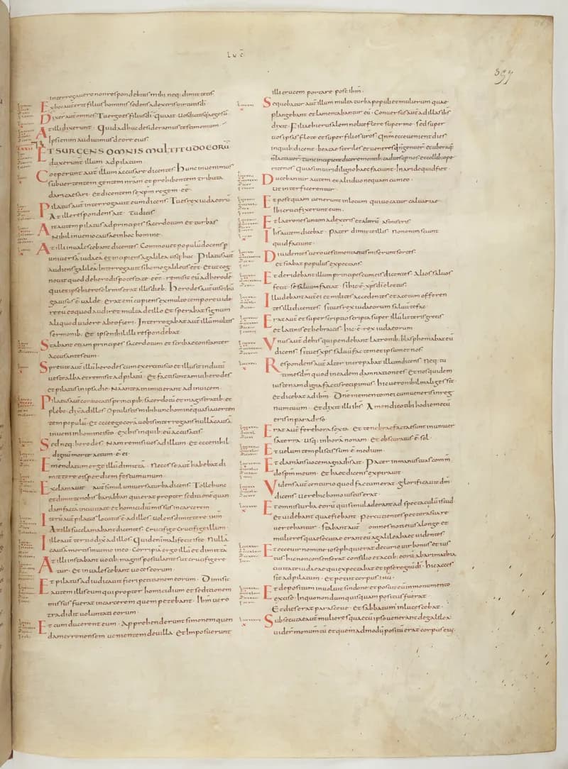Vivian Bible, John 16 (folio 721) by Master C. (Vivian Bible illuminator) depicting John 16