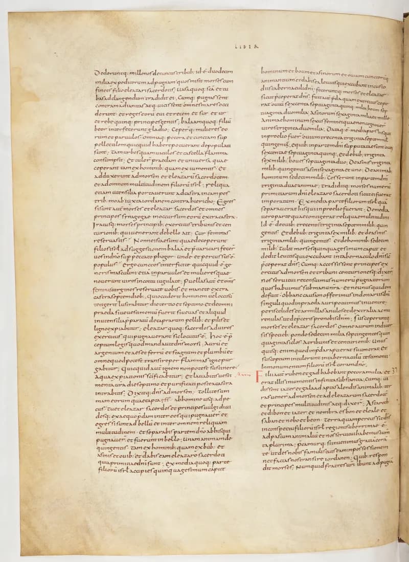 Vivian Bible, Joshua 1 (folio 126) by Master C. (Vivian Bible illuminator) depicting Joshua 1