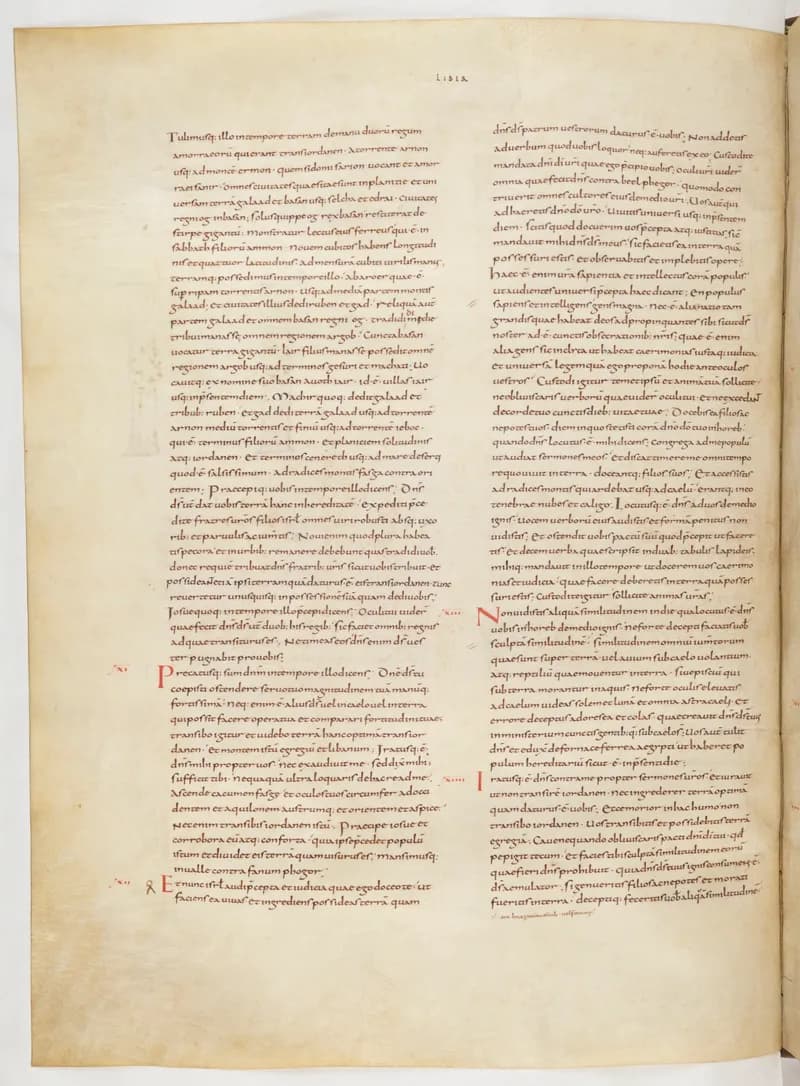 Vivian Bible, Joshua 15 (folio 134) by Master C. (Vivian Bible illuminator) depicting Joshua 15