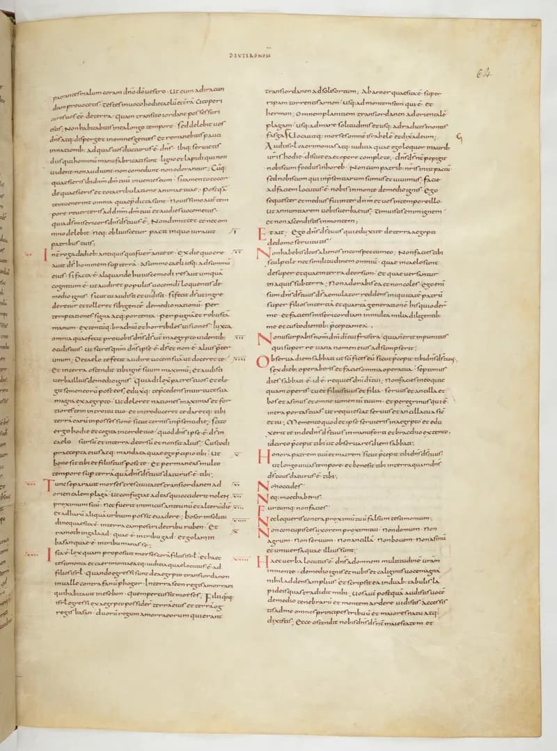 Vivian Bible, Joshua 16 (folio 135) by Master C. (Vivian Bible illuminator) depicting Joshua 16