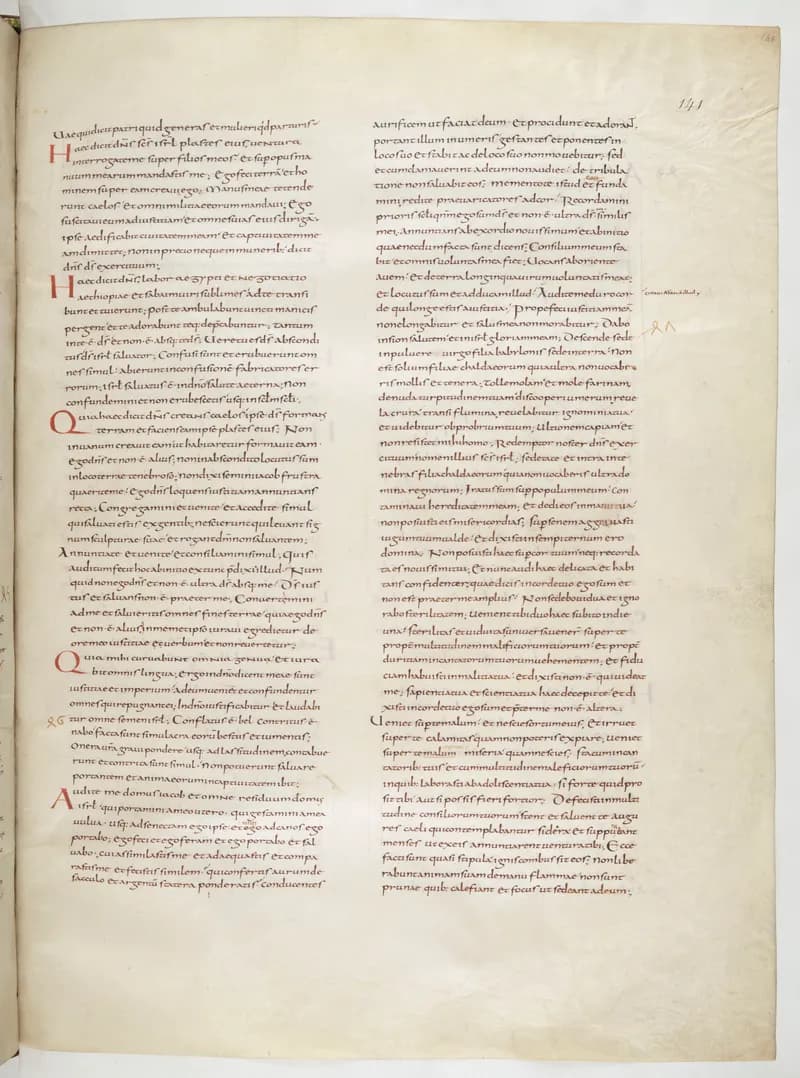 Vivian Bible, Judith 12 (folio 289) by Master C. (Vivian Bible illuminator) depicting Judith 12