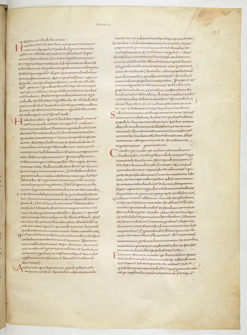 Vivian Bible, Judith 15 (folio 291) by Master C. (Vivian Bible illuminator) depicting Judith 15