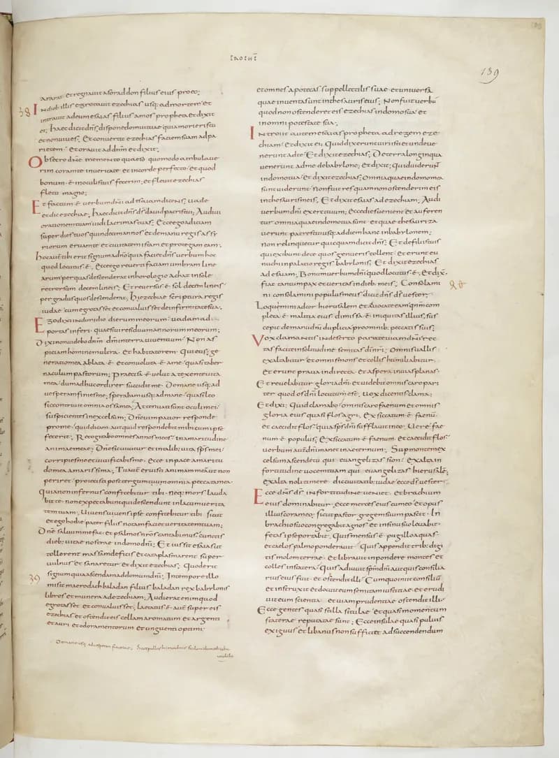 Vivian Bible, Judith 5 (folio 285) by Master C. (Vivian Bible illuminator) depicting Judith 5