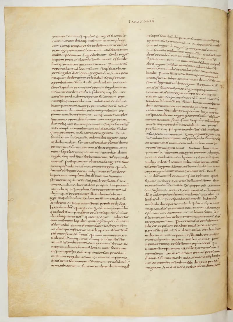 Vivian Bible, Lamentations 5 (folio 568) by Master C. (Vivian Bible illuminator) depicting Lamentations 5