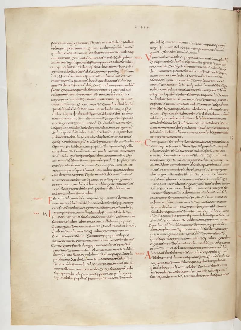 Vivian Bible, Leviticus 11 (folio 72) by Master C. (Vivian Bible illuminator) depicting Leviticus 11