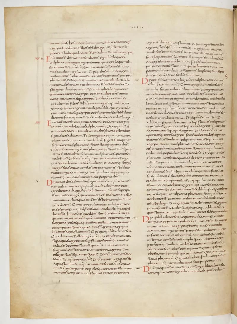 Vivian Bible, Leviticus 2 (folio 66) by Master C. (Vivian Bible illuminator) depicting Leviticus 2