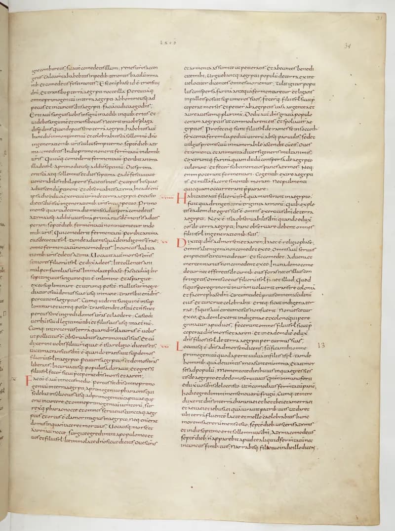 Vivian Bible, Leviticus 7 (folio 69) by Master C. (Vivian Bible illuminator) depicting Leviticus 7