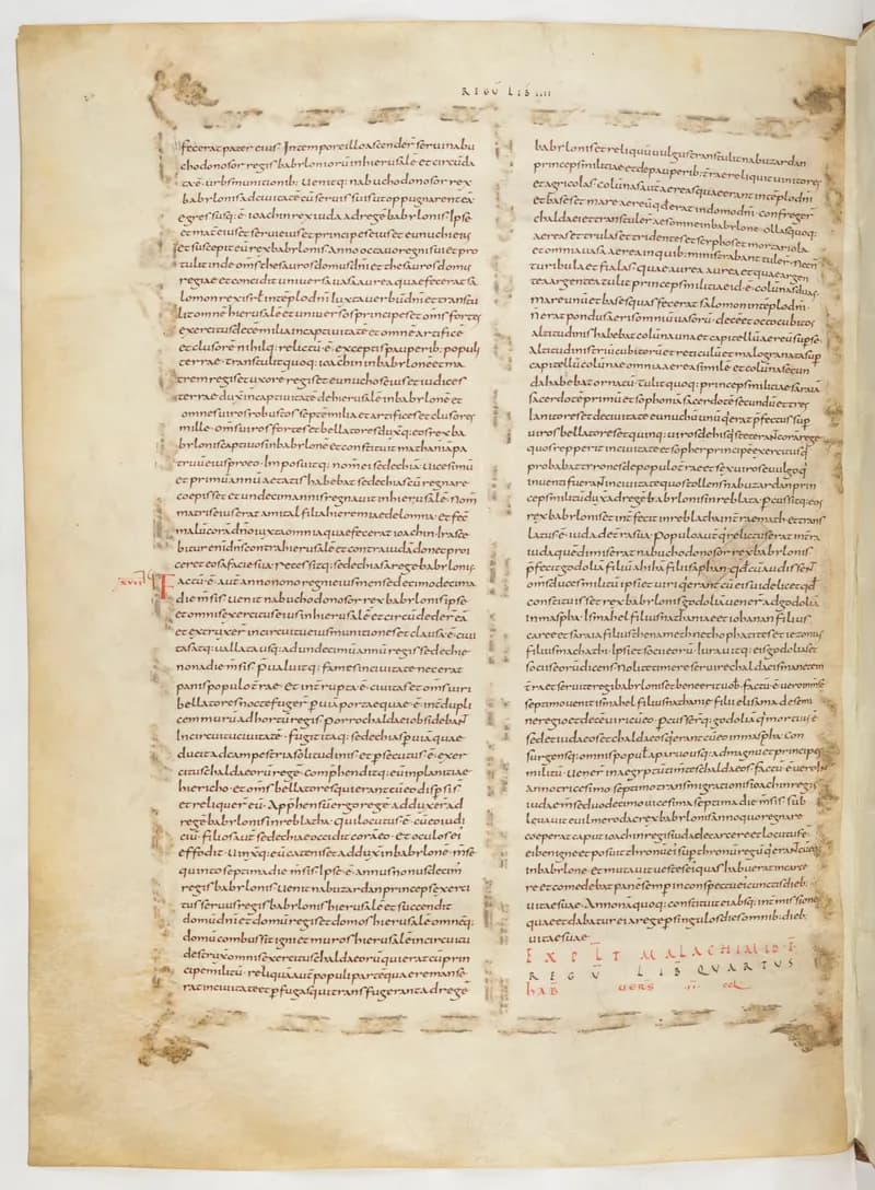 Vivian Bible, Nehemiah 1 (folio 266) by Master C. (Vivian Bible illuminator) depicting Nehemiah 1