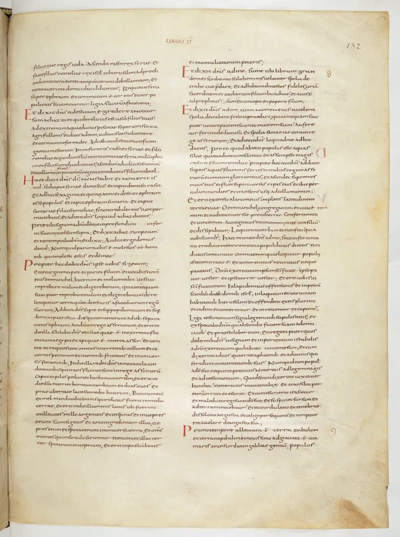 Vivian Bible, Nehemiah 10 (folio 271) by Master C. (Vivian Bible illuminator) depicting Nehemiah 10
