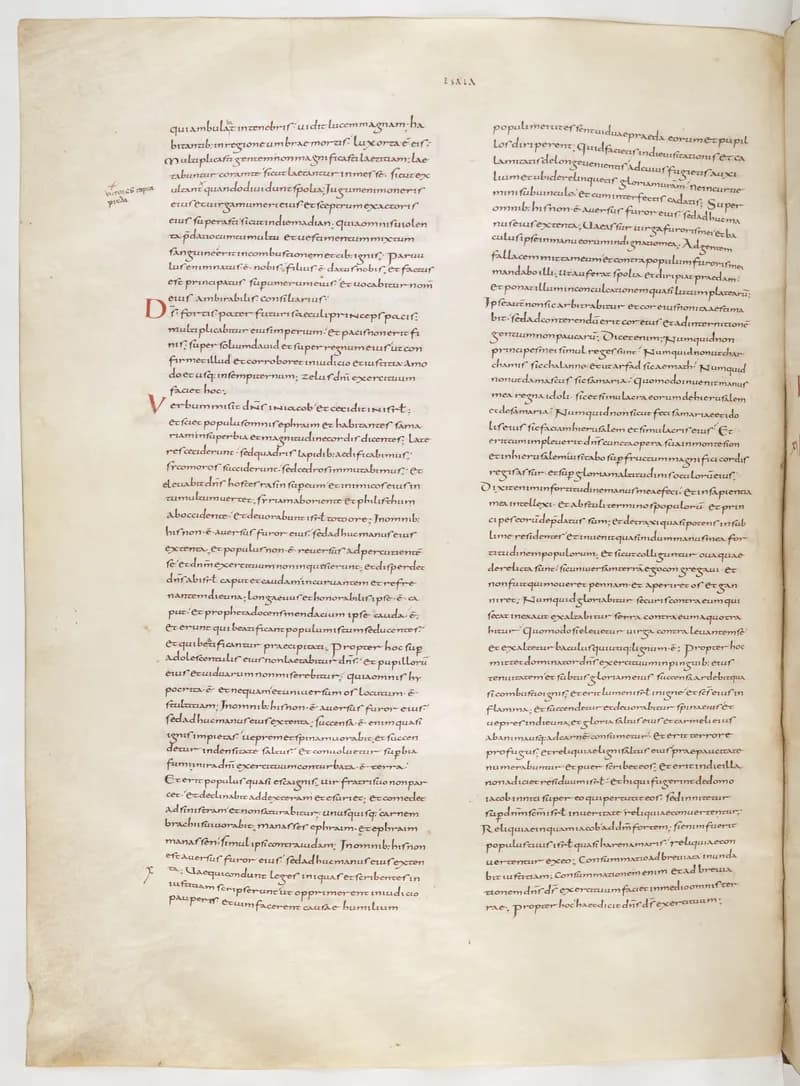 Vivian Bible, Nehemiah 12 (folio 272) by Master C. (Vivian Bible illuminator) depicting Nehemiah 12