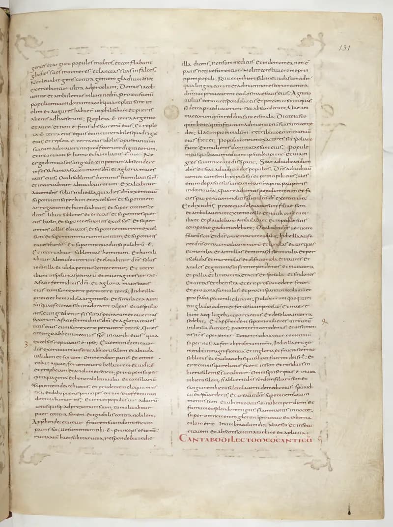 Vivian Bible, Nehemiah 7 (folio 269) by Master C. (Vivian Bible illuminator) depicting Nehemiah 7