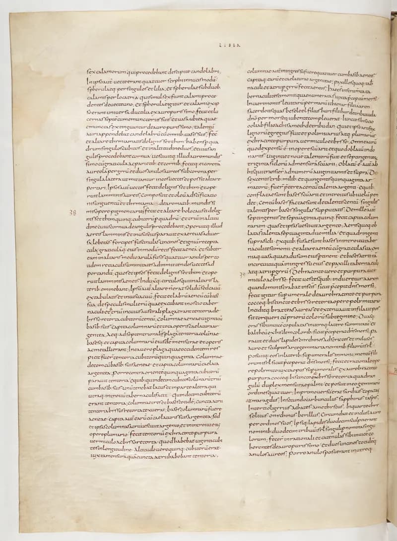 Vivian Bible, Numbers 4 (folio 84) by Master C. (Vivian Bible illuminator) depicting Numbers 4