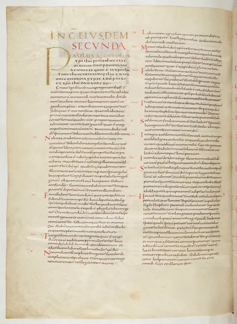 Vivian Bible, Revelation 15 (folio 826) by Master C. (Vivian Bible illuminator) depicting Revelation 15