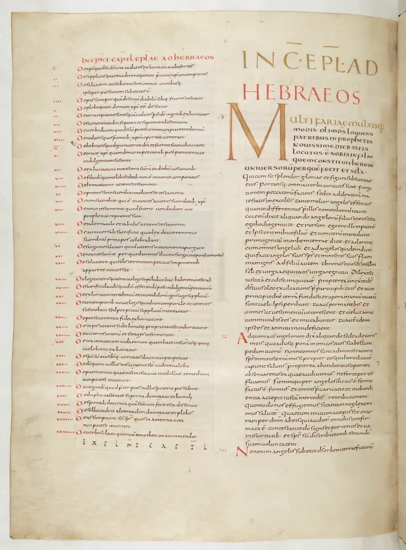 Vivian Bible, Revelation 22 (folio 830) by Master C. (Vivian Bible illuminator) depicting Revelation 22