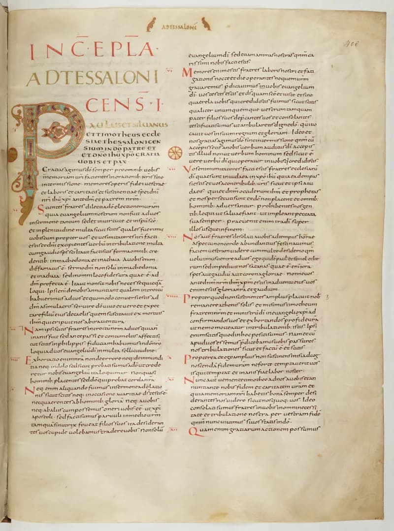 Vivian Bible, Revelation 5 (folio 819) by Master C. (Vivian Bible illuminator) depicting Revelation 5