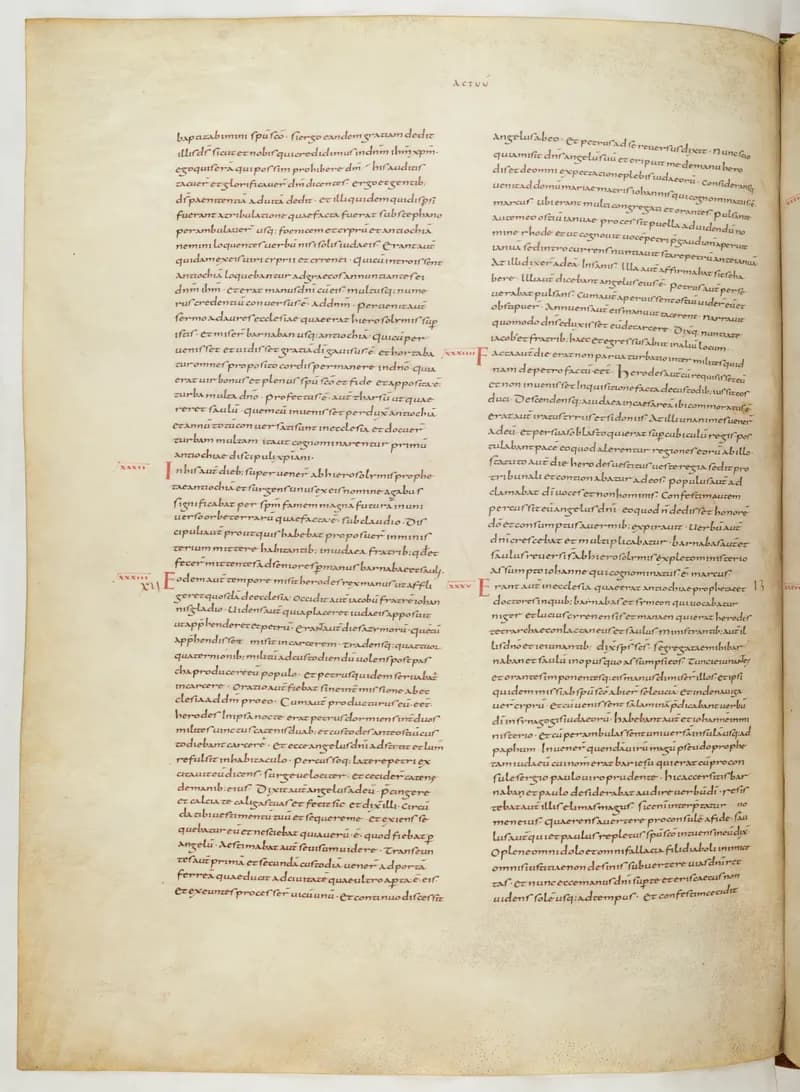Vivian Bible, Romans 13 (folio 750) by Master C. (Vivian Bible illuminator) depicting Romans 13