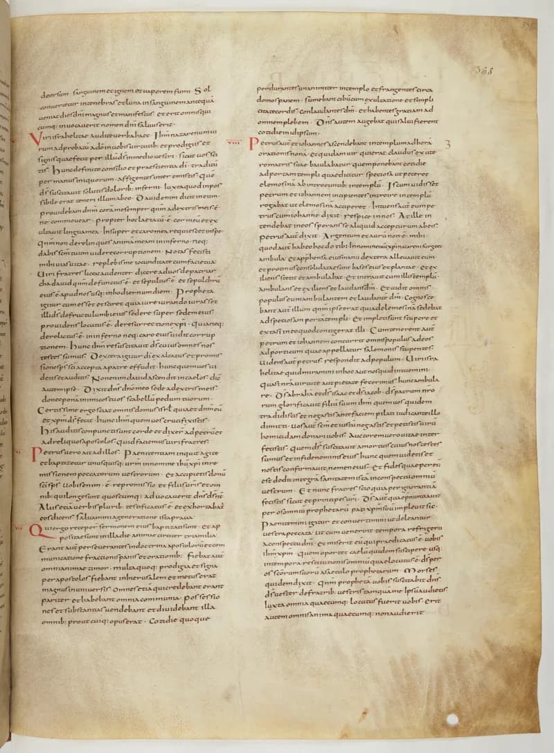 Vivian Bible, Romans 3 (folio 743) by Master C. (Vivian Bible illuminator) depicting Romans 3