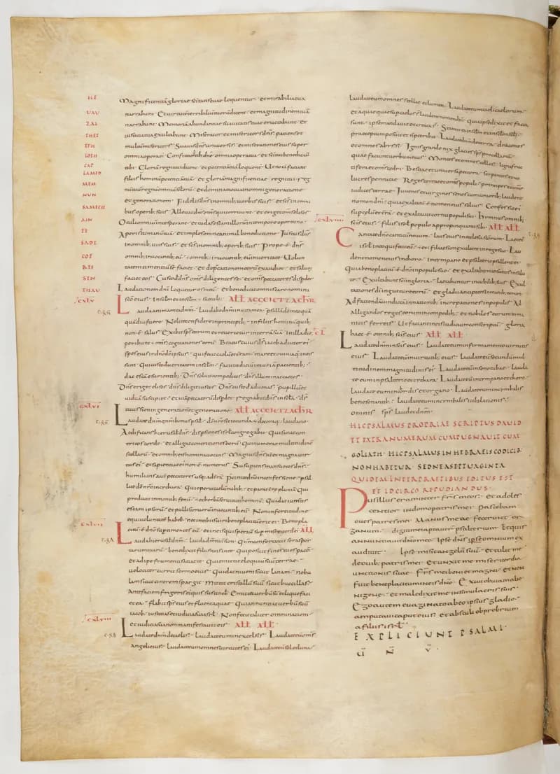 Vivian Bible, Sirach 20 (folio 472) by Master C. (Vivian Bible illuminator) depicting Sirach 20