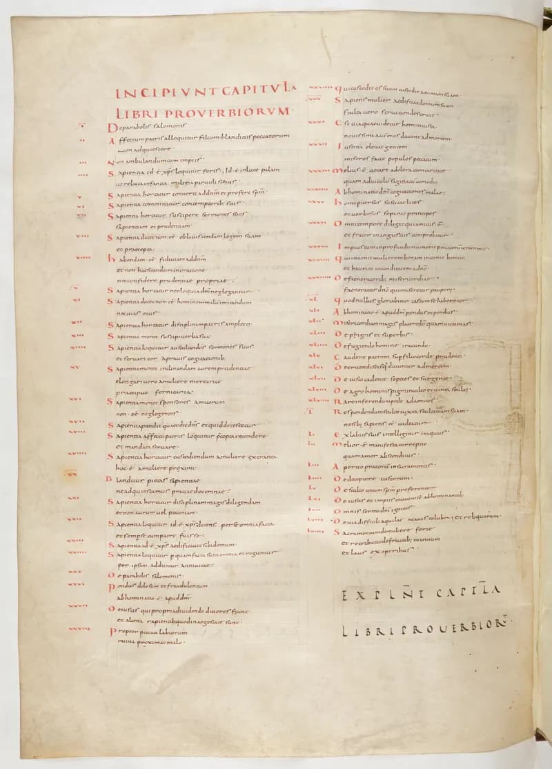 Vivian Bible, Sirach 23 (folio 474) by Master C. (Vivian Bible illuminator) depicting Sirach 23