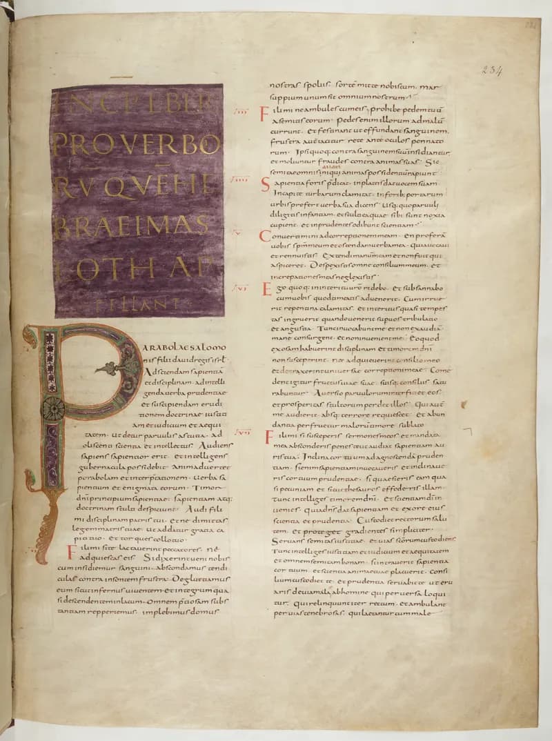 Vivian Bible, Sirach 24 (folio 475) by Master C. (Vivian Bible illuminator) depicting Sirach 24