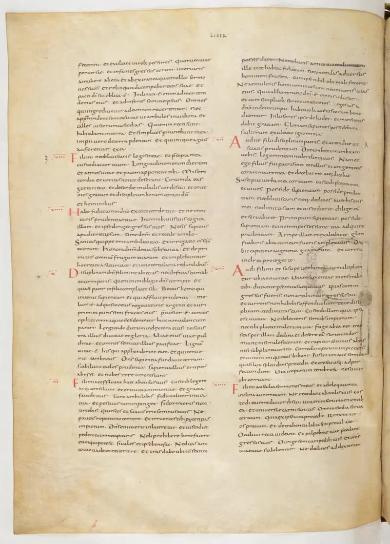 Vivian Bible, Sirach 26 (folio 476) by Master C. (Vivian Bible illuminator) depicting Sirach 26