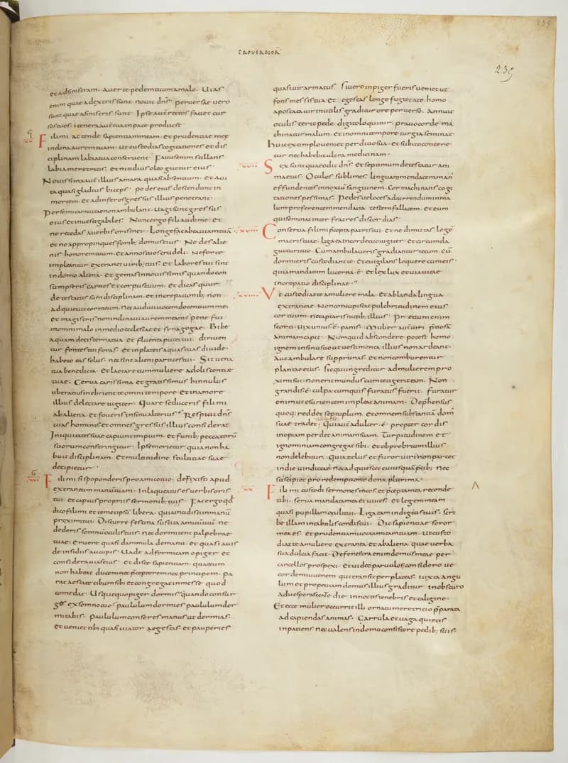 Vivian Bible, Sirach 28 (folio 477) by Master C. (Vivian Bible illuminator) depicting Sirach 28