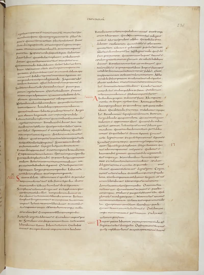 Vivian Bible, Sirach 31 (folio 479) by Master C. (Vivian Bible illuminator) depicting Sirach 31