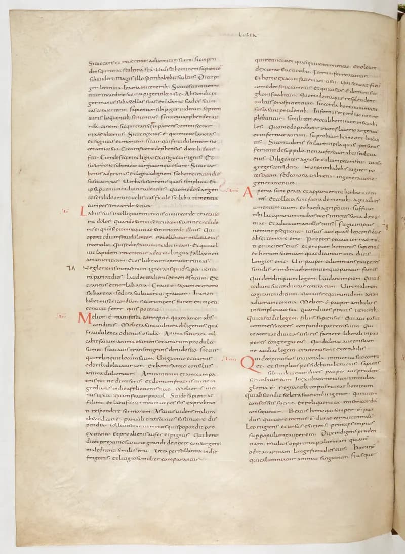 Vivian Bible, Sirach 42 (folio 486) by Master C. (Vivian Bible illuminator) depicting Sirach 42