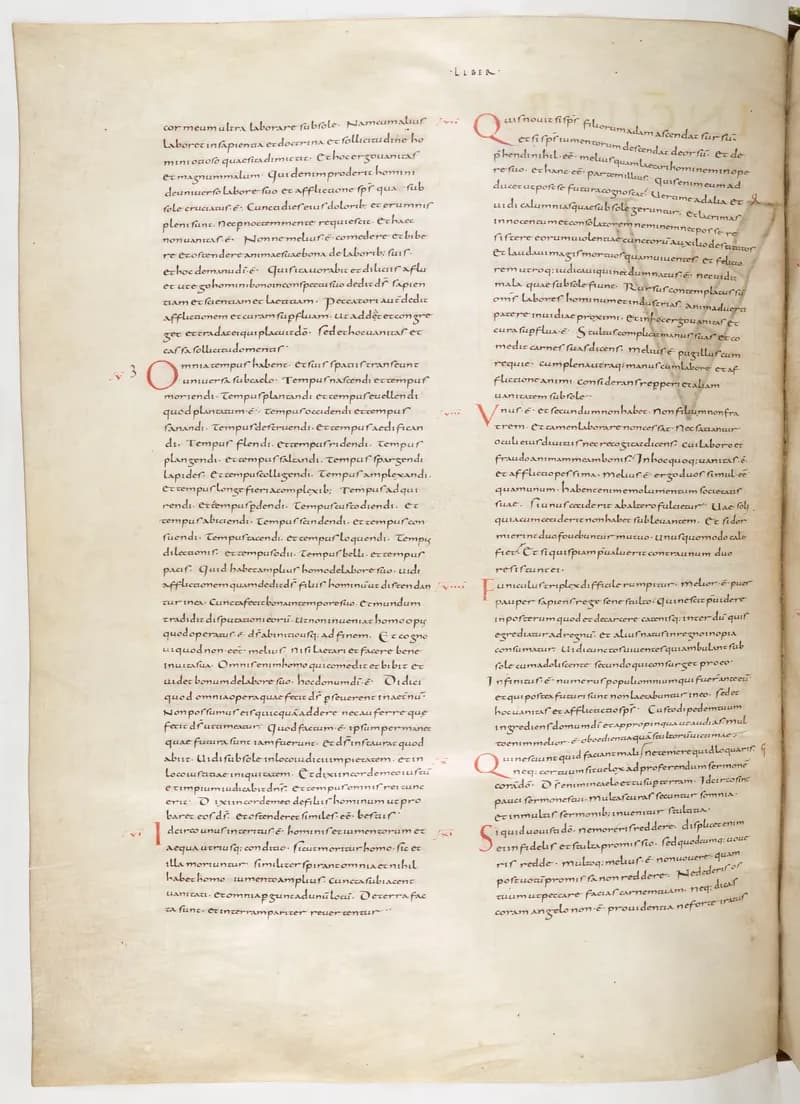 Vivian Bible, Sirach 48 (folio 490) by Master C. (Vivian Bible illuminator) depicting Sirach 48